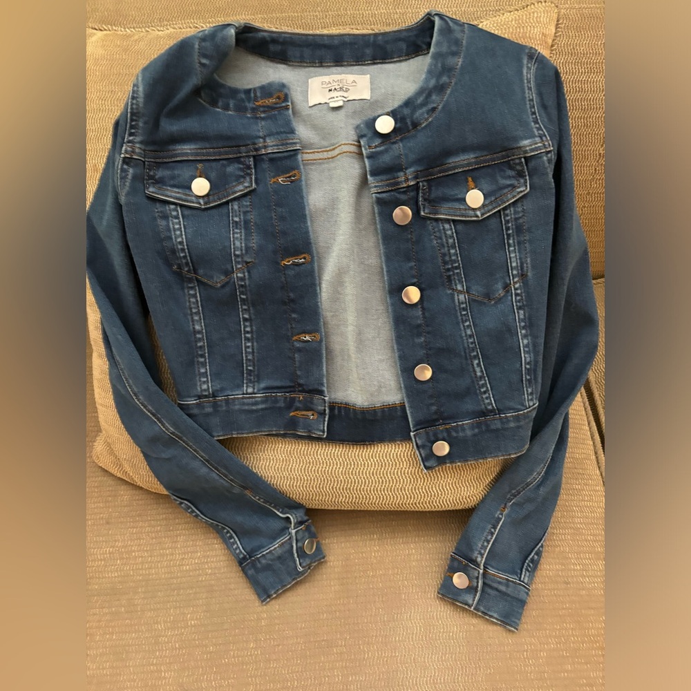 Pamela x NA-KD Reborn Crop Denim Jacket 34